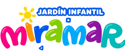 Logo infantil colorido Jardín Miramar